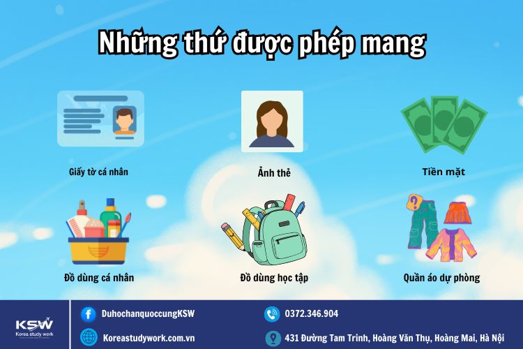 Những Thứ Được Phép Mang sang Hàn Khi Đi Du Học
